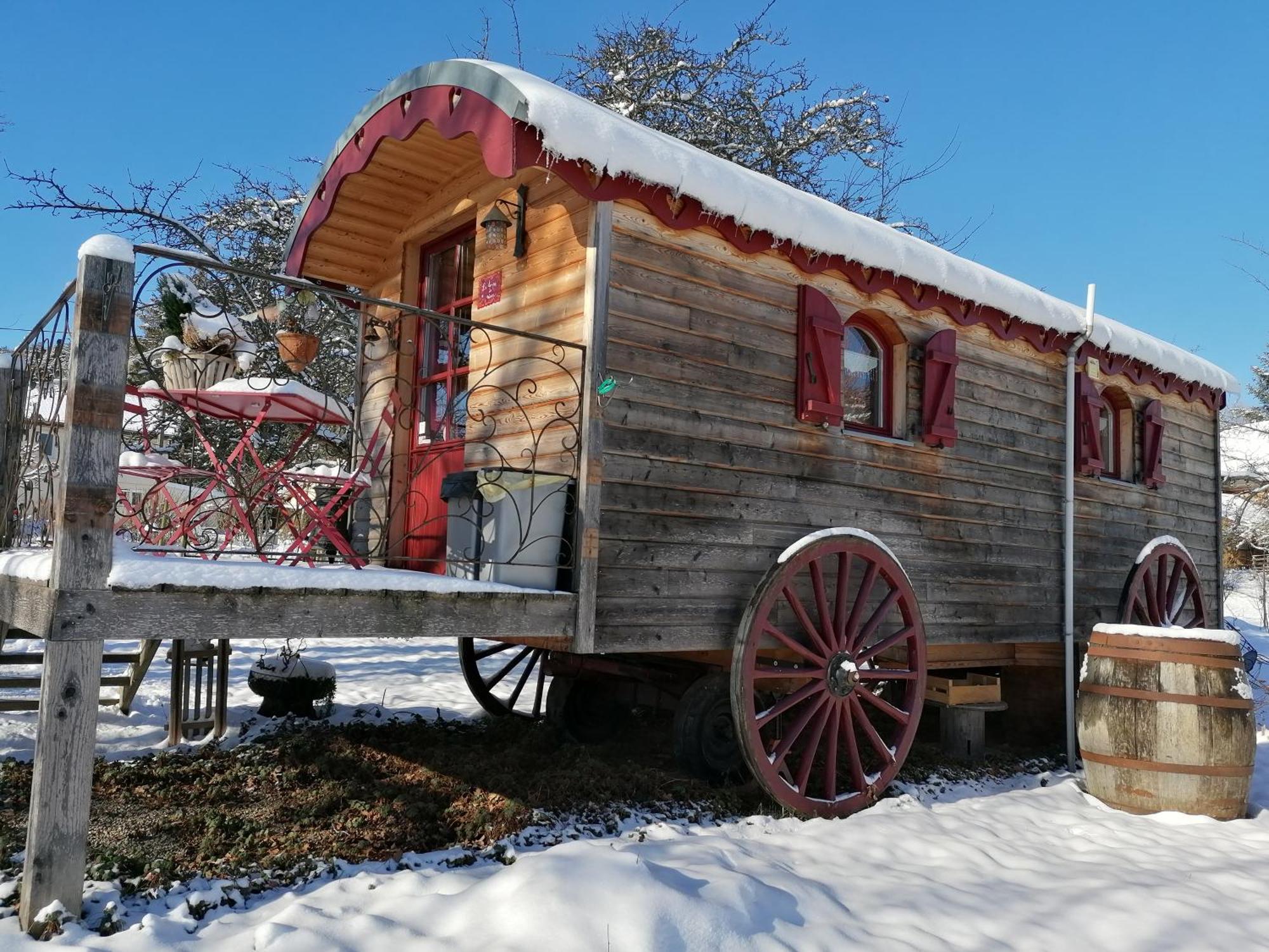 Roulotte Le Temps De Rever Bed & Breakfast Saint-Michel-sur-Meurthe Dış mekan fotoğraf